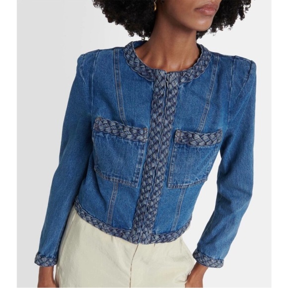 Veronica Beard Arrowe Medium Wash Denim Jacket - Picture 8 of 14